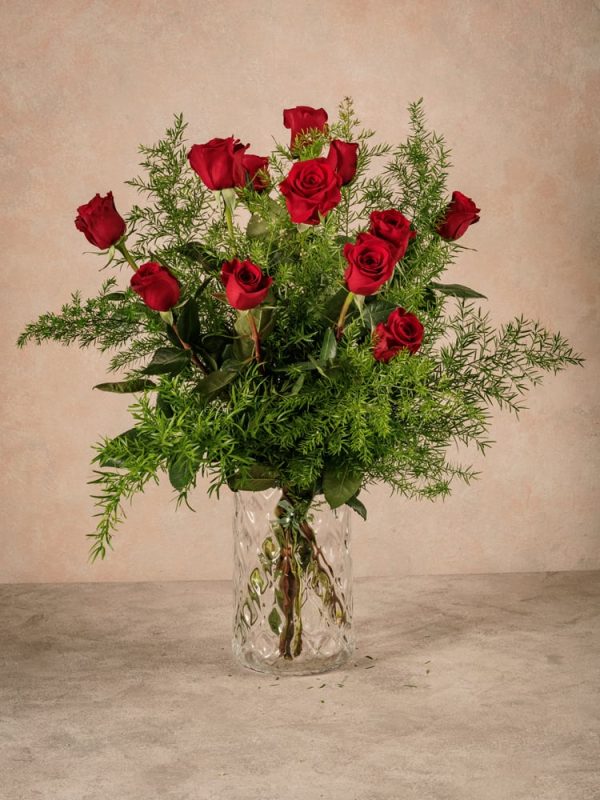 Bouquet di rose rosse, fiori freschi per occasioni speciali