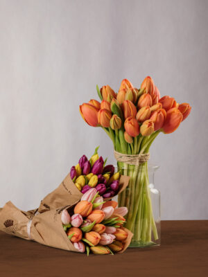Bouquet Tulipani scegli il colore del tuo mazzo di tulipani. Tulipani arancio, tulipani rossi, tulipani rosa, tulipani bianchi, tulipani gialli, tulipani viola
