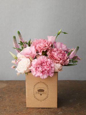 Box Romantico, fiori in box di cartone riciclato consegna a domicilio