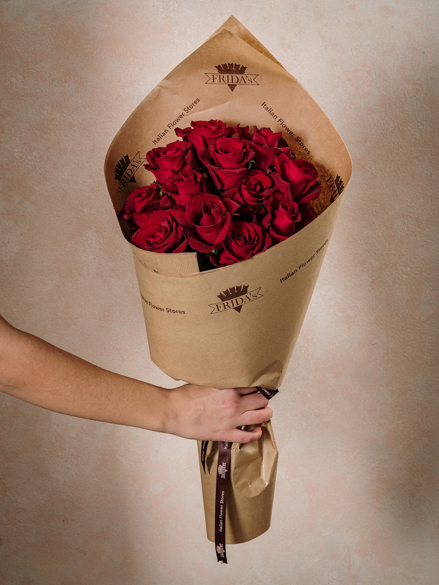 Red Rose Bouquet - From 5 to 15 red roses - Frida's